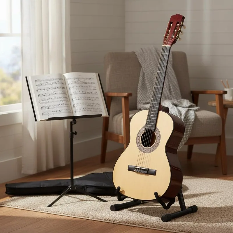 Klassische Gitarre mit Tasche für Anfänger 4/4 39 Zoll