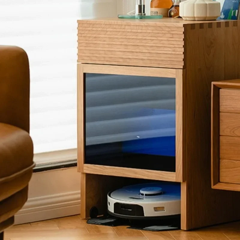 

Sweeping robot significant other storage cabinet adapted to stone Keworth robot side cabinet multifunctional living room rack