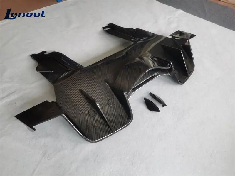 Suitable for McLaren 12C-MP4 650S Retrofit and Upgrade 675LT Style Real Carbon Fiber Rear Bumper Lip Rear Diffuser view 2