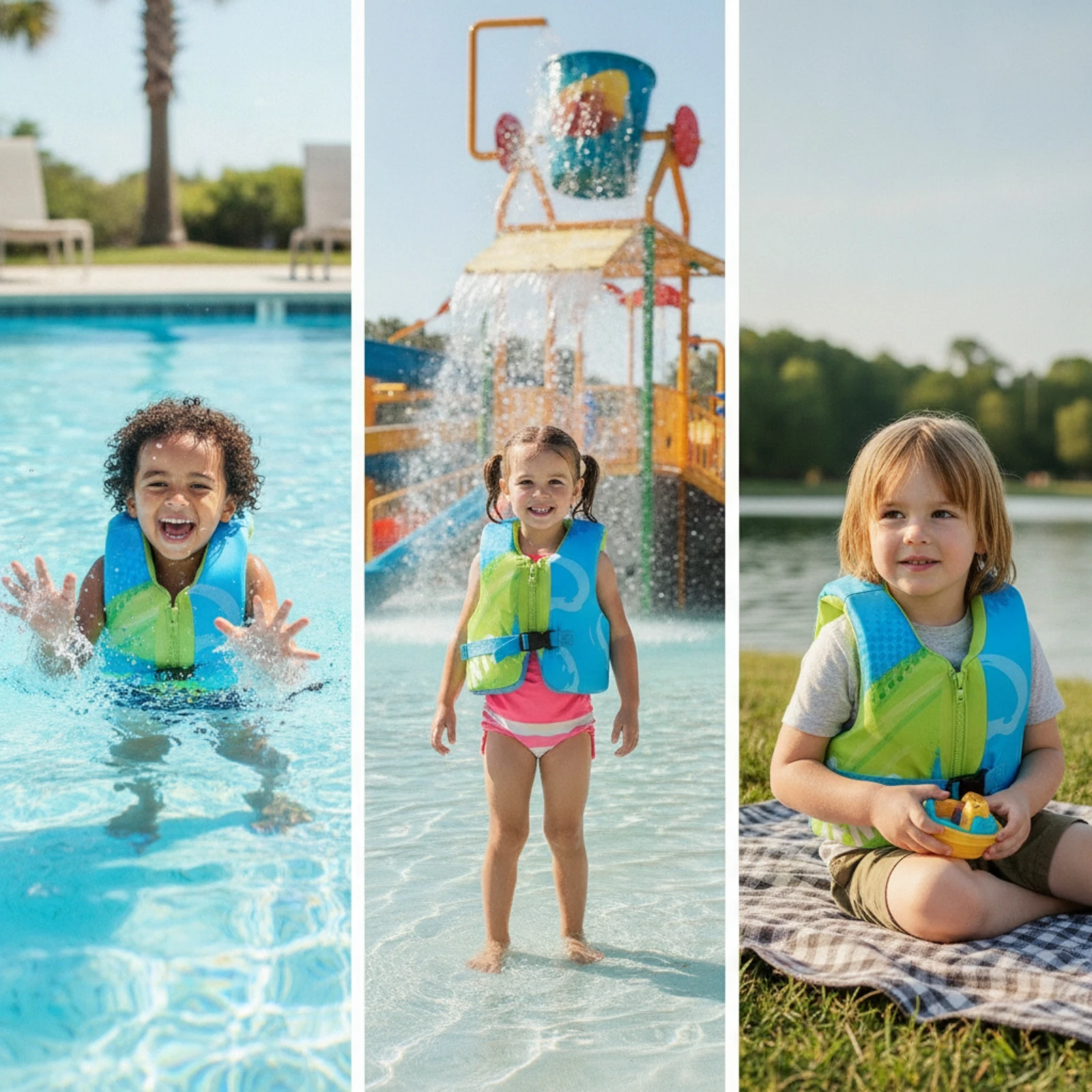 Swim Buoyancy Vest Comfortable U-Shaped Swim Vest Swimming Aid Lightweight Sturdy for Children, Pool, Water Play