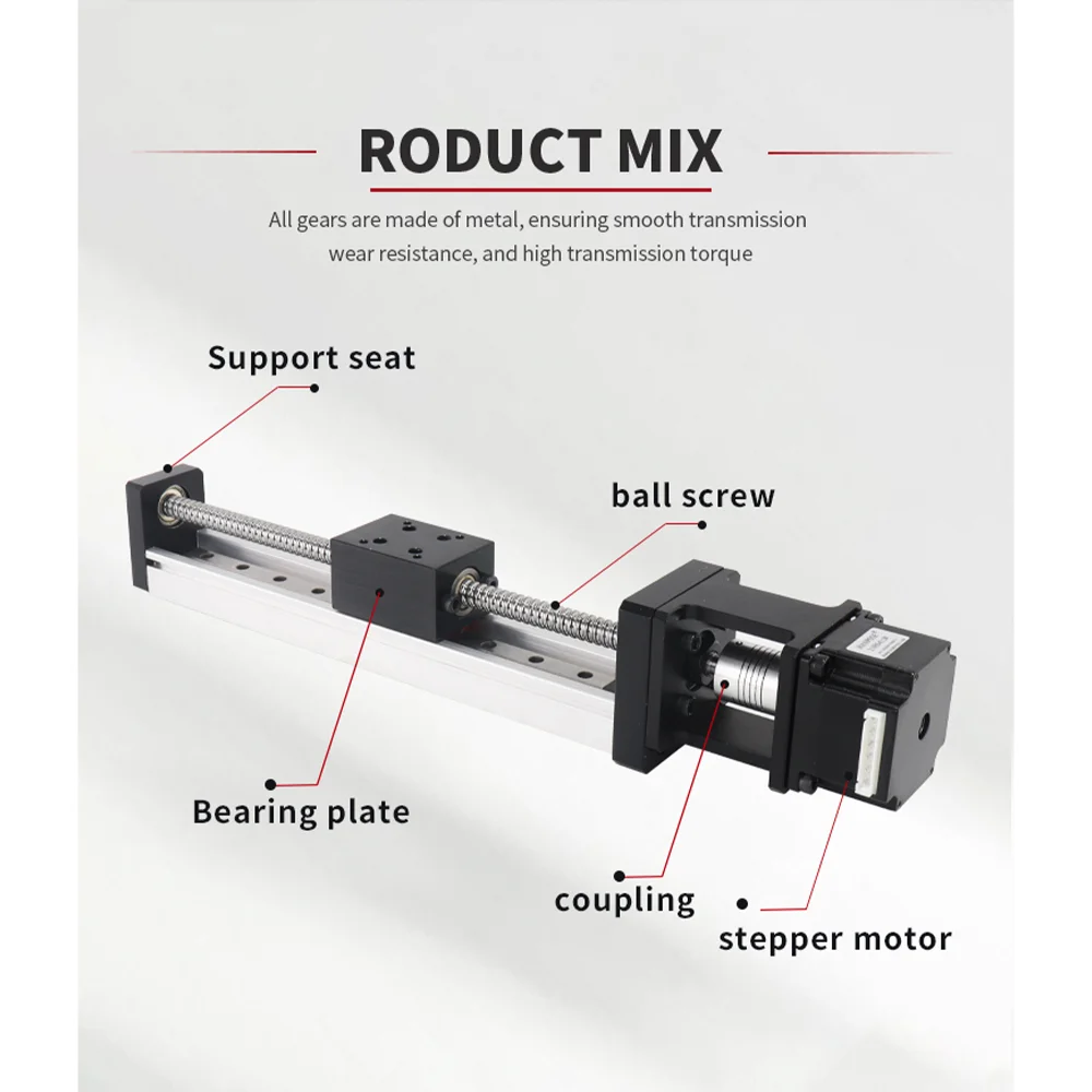 New upgrade HPV5 actuator Linear module ballscrew SFU1204 with NGM 42 motor nema17 NEMA23 stepper motor for Reprap 3D printer