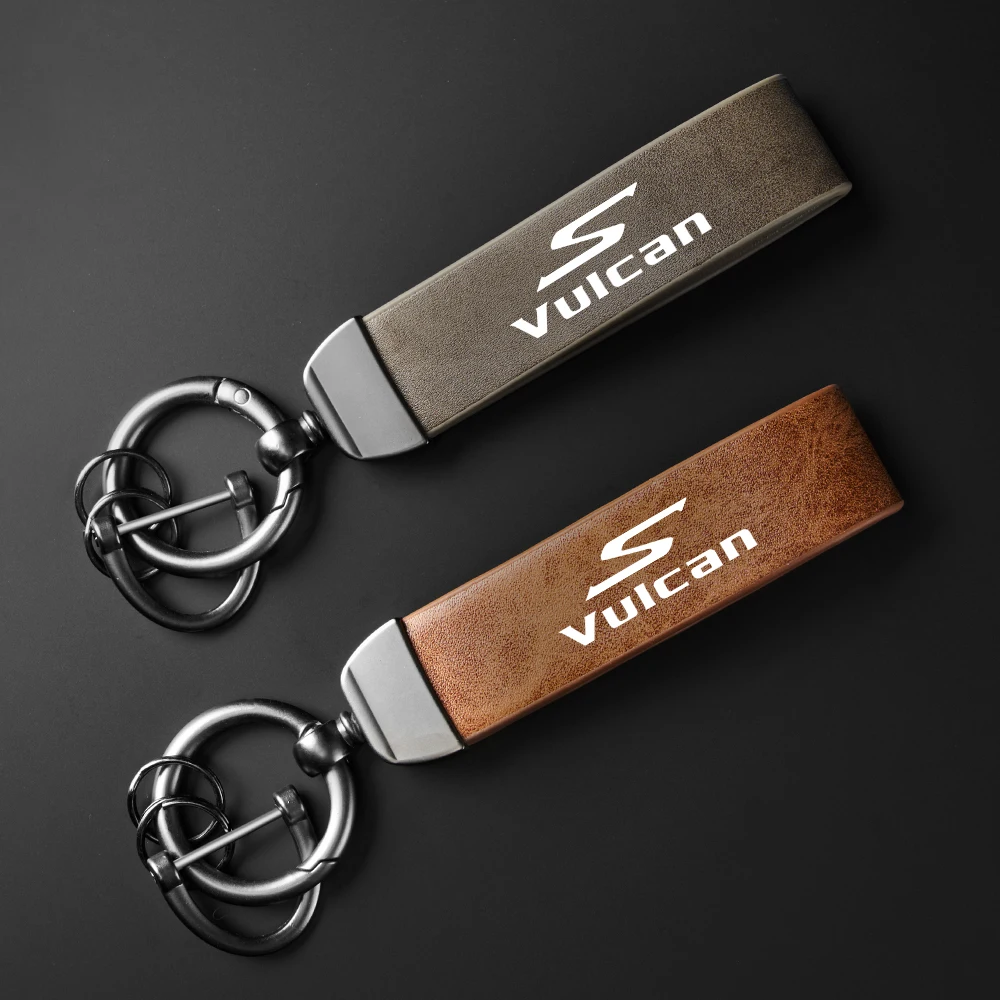 

For KAWASAKI Vulcan S VN650 2015-2024 High-Grade leather Motorcycle Keychain Holder Keyring