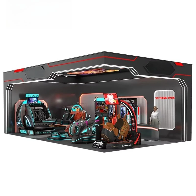VR Theme Park Kids Indoor Multiplayer Arcade Gaming 3D Flight Simulator Virtual Reality 7D Outdoor Amusement Park Game Machine
