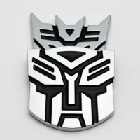 2pcs Metal Transformers Car Sticker Protector Autobot Optimus Prime Destroyer Megatron Emblem Badge Decal Decorative Car styling