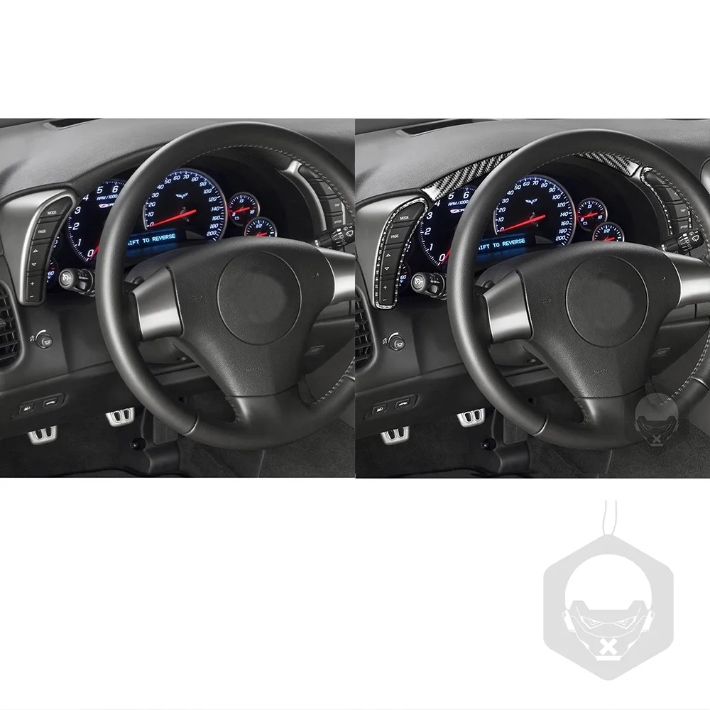 For Chevrolet Corvette C6 2005-2013 Real Carbon Fiber Sticker Instrument Speedometer Panel Car Inside Decorative Accessories