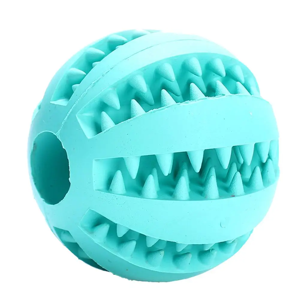 Juguete para perros de 5cm, pelota de goma para entrenamiento, soporte dispensador de golosinas para masticar