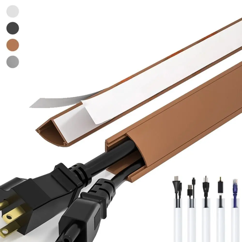 Colorful Paintable Corner Cable Concealer Triangle PVC Wire Cover Self Adhesive No Drill Skirting Line Wall Floor