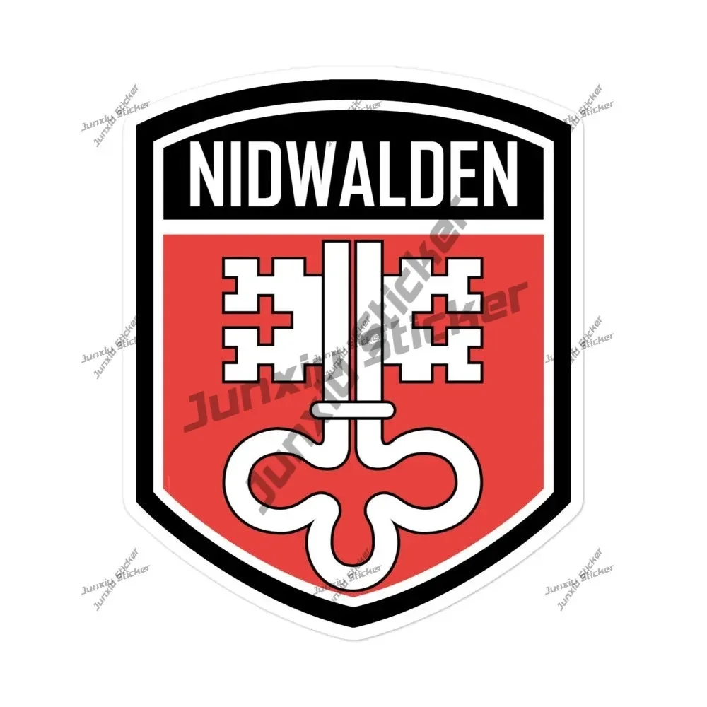 

Canton Of Nidwalden Switzerland Flag Emblem Vinyl Stickers Car Window Bumper Truck Camper Accessories Anti Scratch Exterior Deco