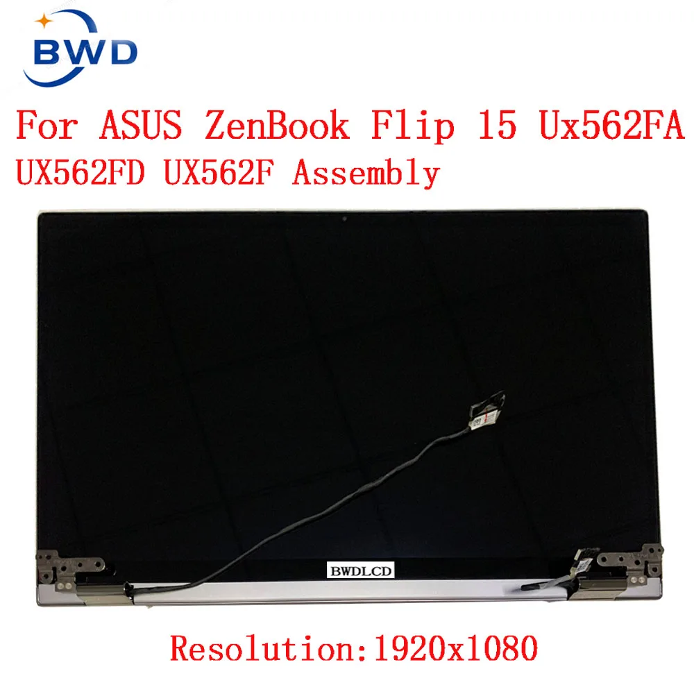 Replacement FOR ASUS ZenBook Flip 15 UX562FD UX562FA UX562F  Full LCD Assembly 15.6 Panel Touch Screen Display Replacemen