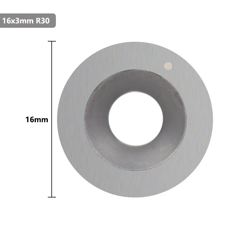 2pcs Round Carbide Insert Cutter 16mm 16x3-30 Degree R8 For Finisher Wood Turning Lathe Tools
