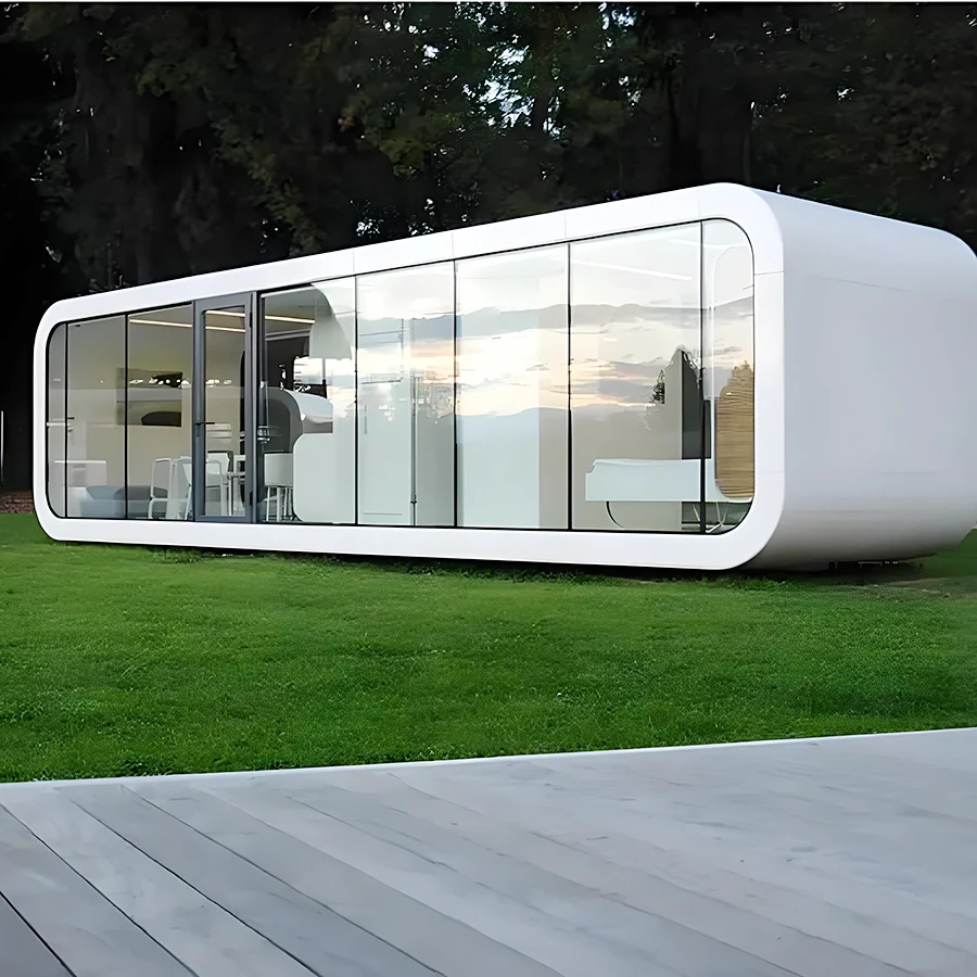 Temperature Control Apple Capsule House Long Life Prefab Tiny House Commercial Shop Single Wide Mobile Homes For Sale