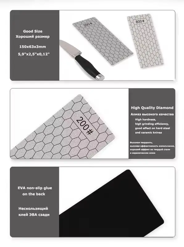 Diamond Stone No Base Bar Used Knife Sharpener Diamond Whetstone Grinding Stone Sharpening Stone Bars Kitchen Tool