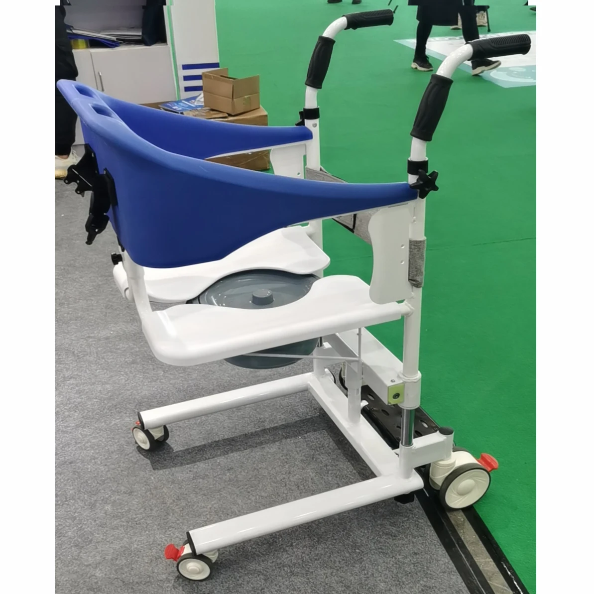 Patient Transfer Lifting Commode Chair With Toilet