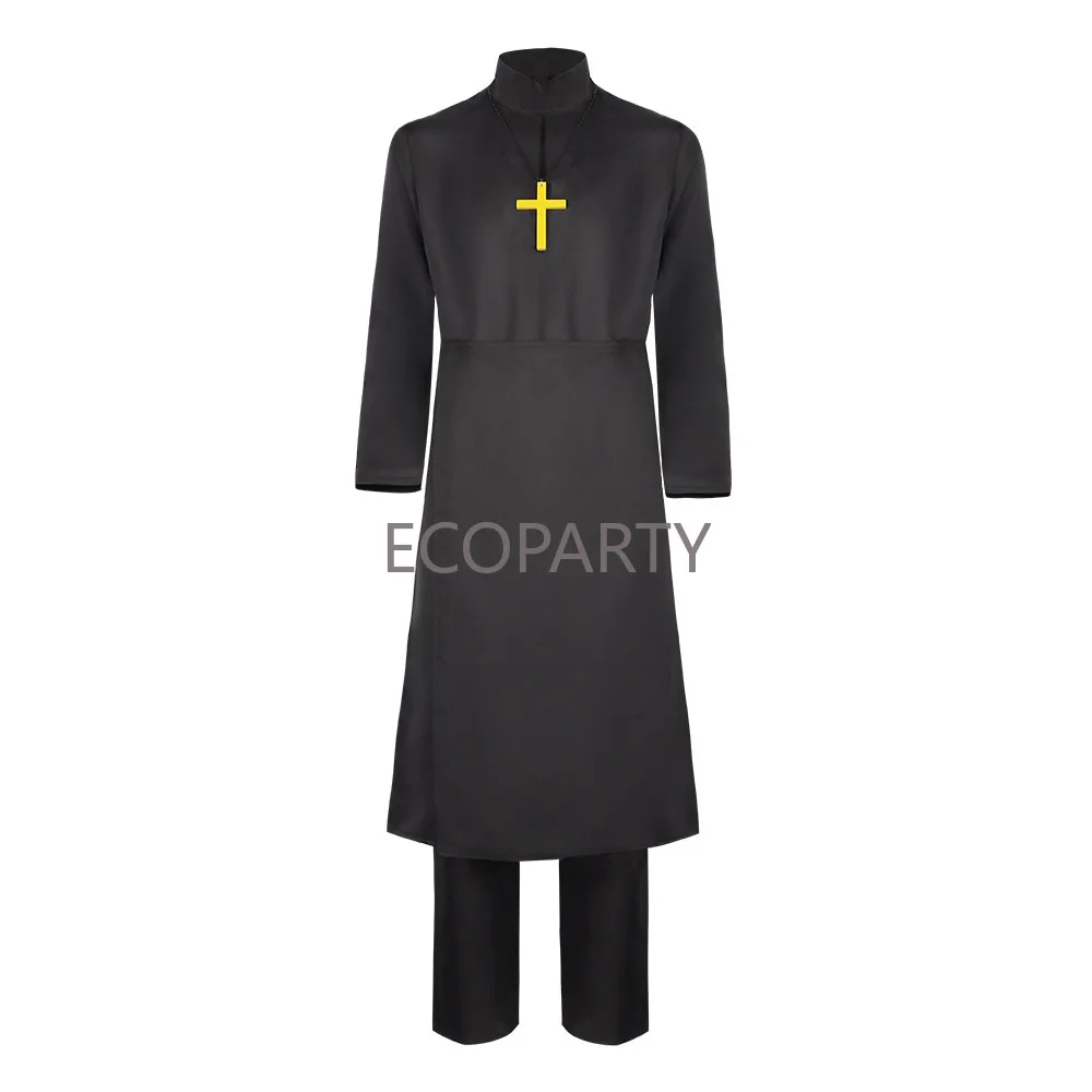 Anime Lawrence Cosplay White Saint and Black Priest Cosplay Costume Priest Uniform Halloween Costume