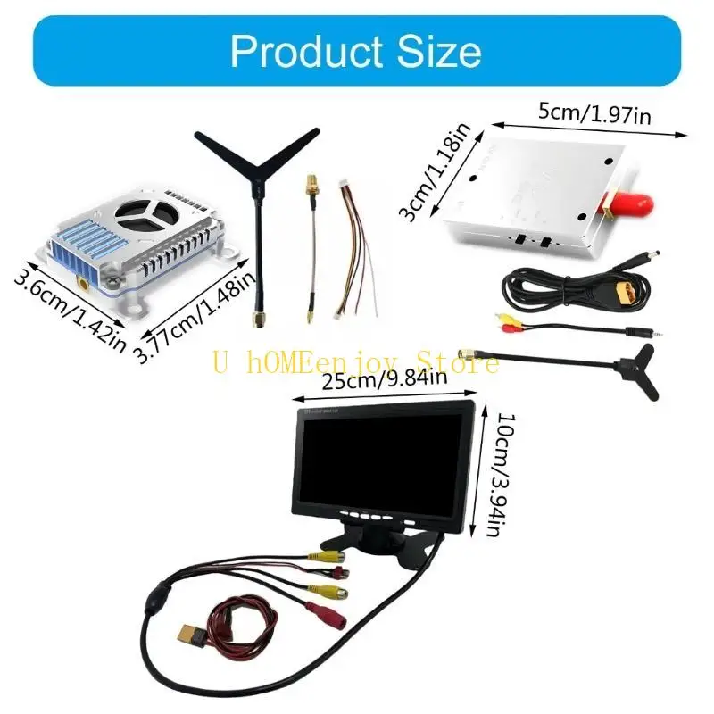 B0KF 3.3Ghz 3W Video Link 16ch وحدة نقل الصور التناظرية للطائرات بدون طيار لمشاركة الصور