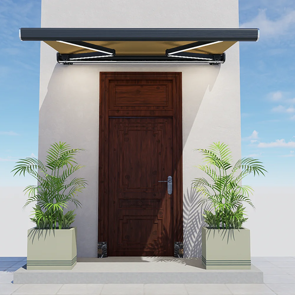 

Sunshade Structure System 12v Electric Motorized Automatic Window Opener Shade Outdoor Aluminum Awning