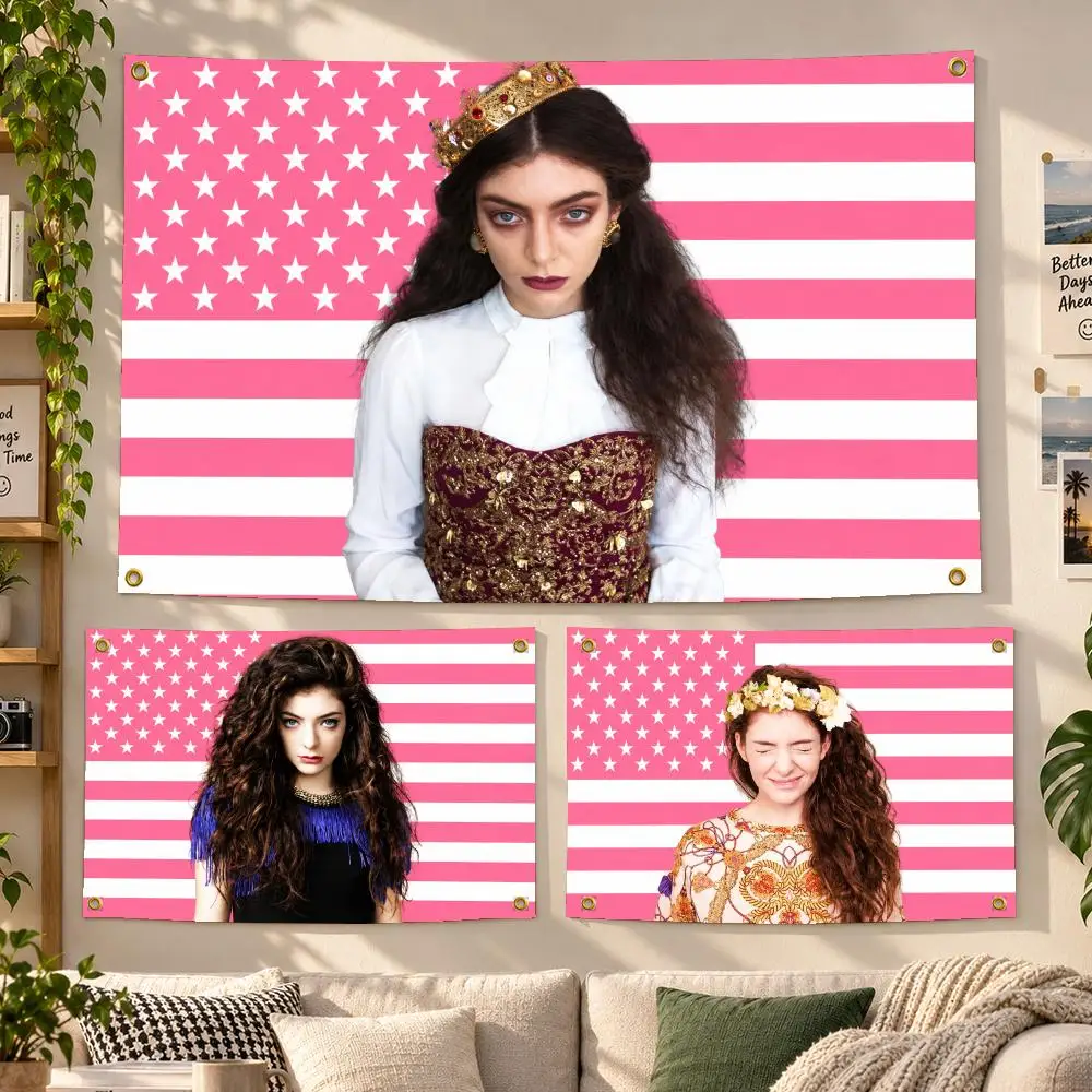 Singer Lorde Alt Pop Flags Personalized Banner Flag Room Dorm Camping Picnic Garage Bar Outdoor Wall Decor