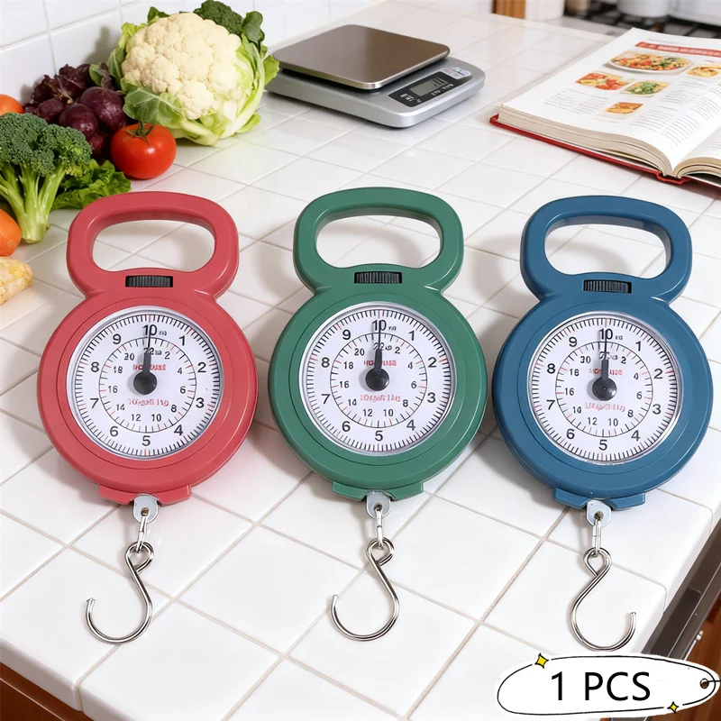 Portable Weighing Solution 10kg, Multi-purpose Hook Scale for Fishing & Travel, High Precision Spring Scale with Digital Display