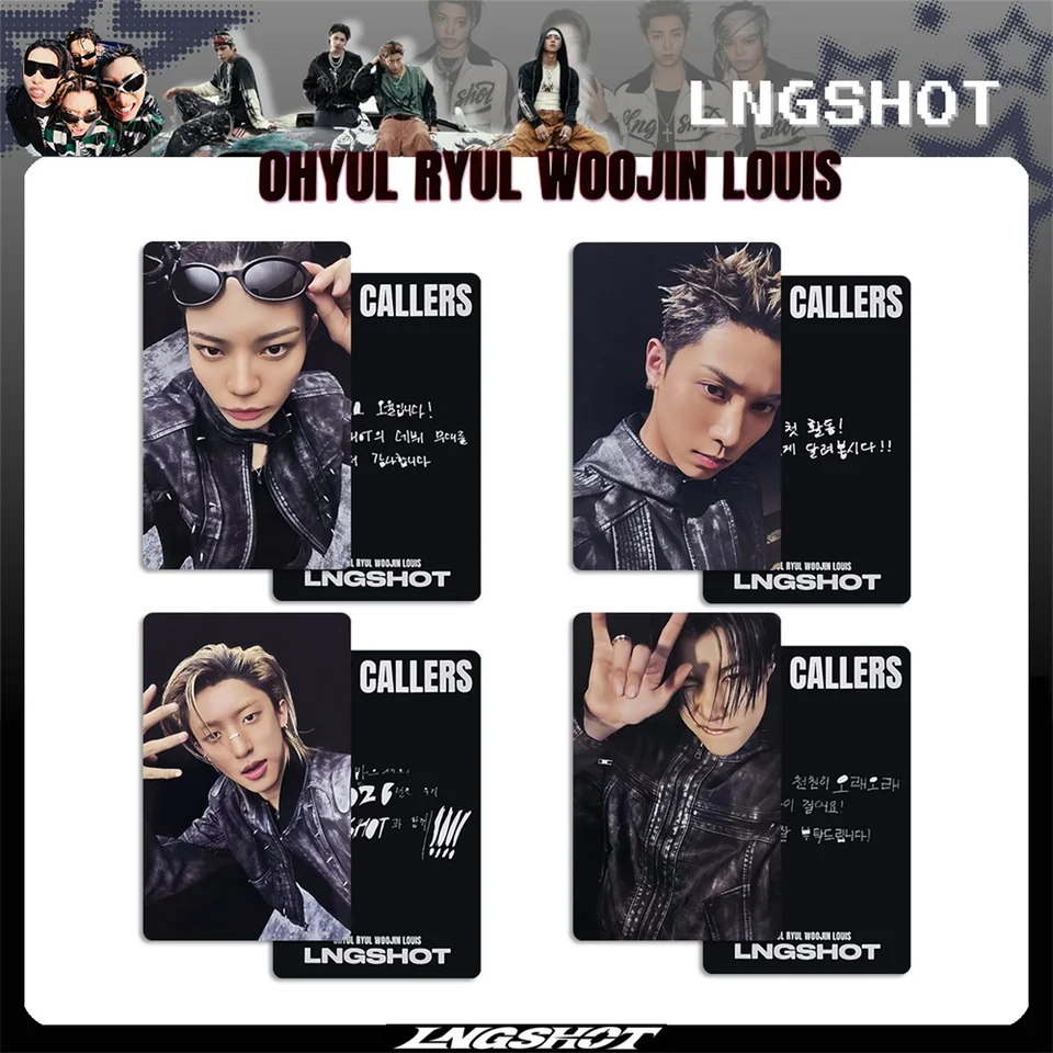 New Idols LNGSHOT 4Pcs/Set Selfie Photocards List SHOT CALLERS