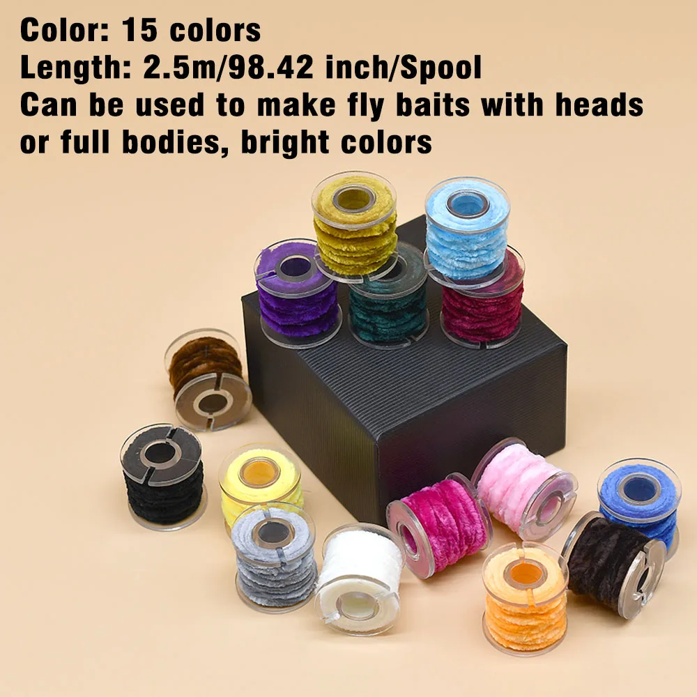 Chenilla oropel multicolor para atar moscas de pesca - imagen 5