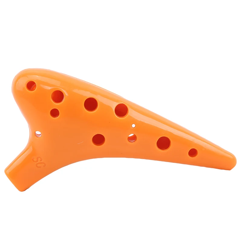 Flauta de Ocarina de cerámica para adultos y niños, instrumento de música Multicolor de plástico, 12 agujeros, Alto C, leyenda de Ocarina