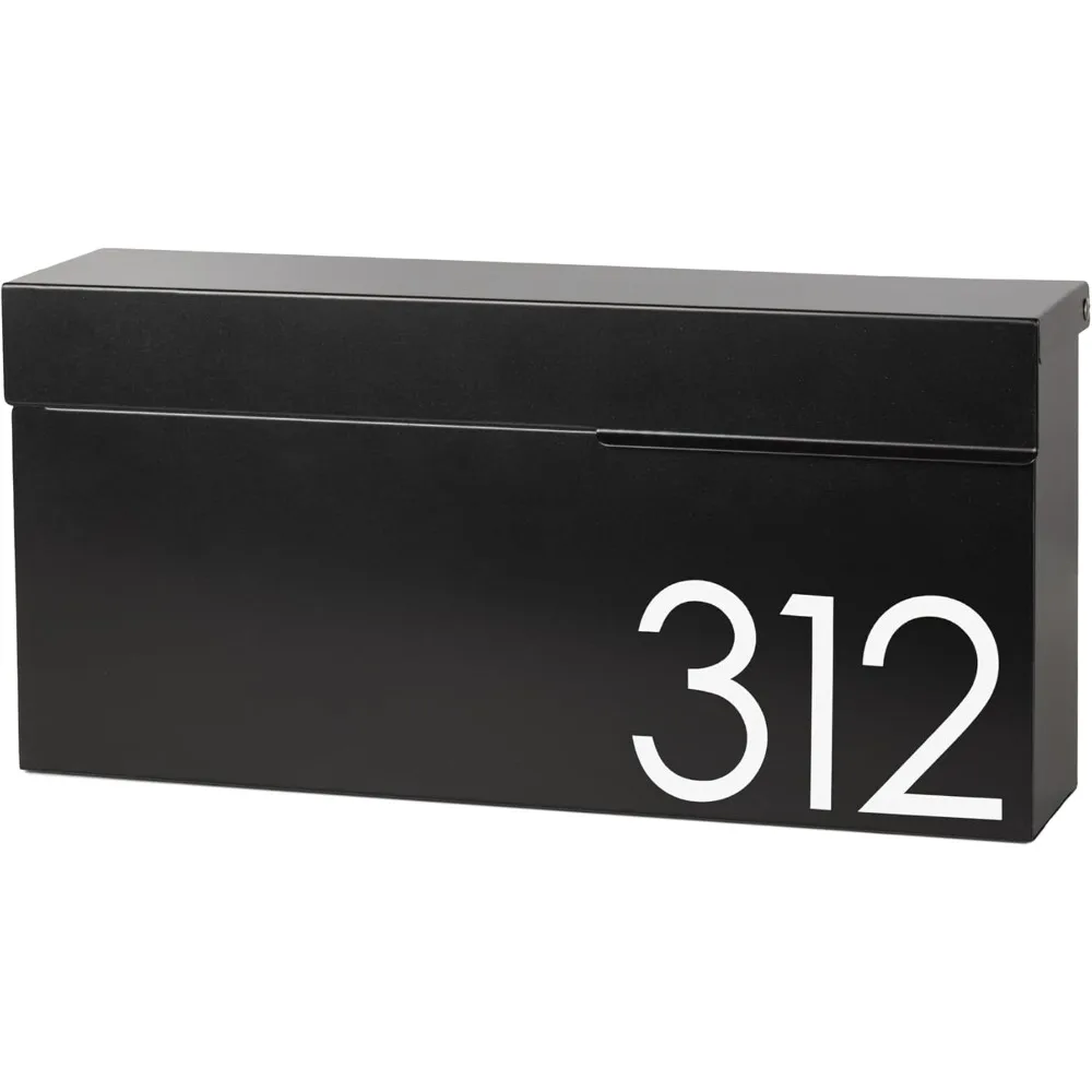 

Wall Mounted Modern Mailbox - Wall Mounted Mailbox with Lock -Modern Mailbox - Black Mailbox - Locking Mailbox - Custom Mailbox…