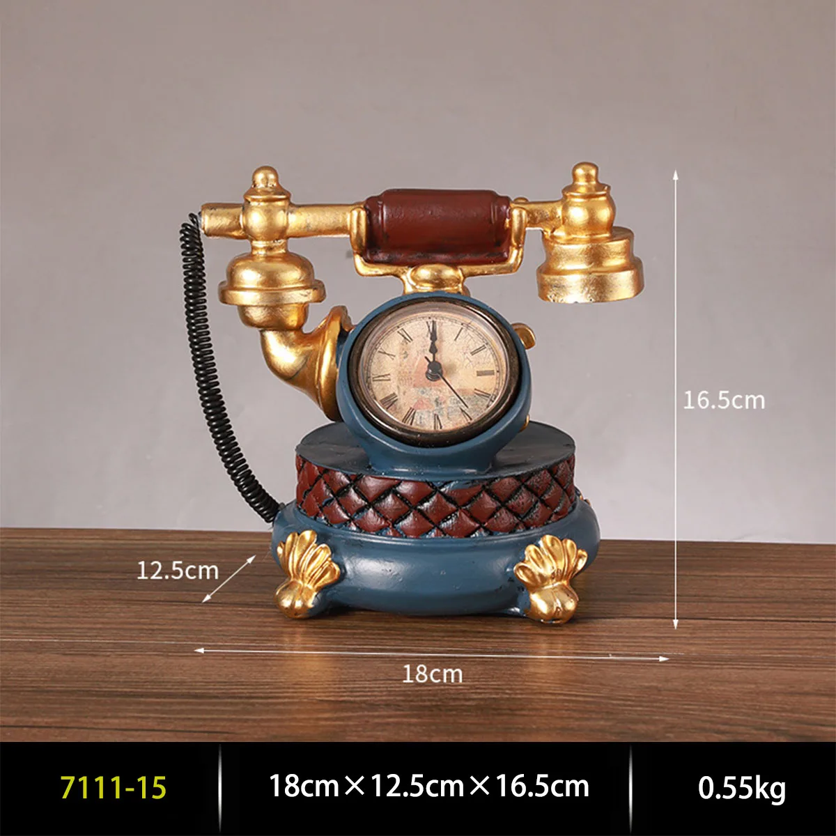 

Resin Antique Phone Desktop Decoration, Vintage Antique Phone Landline Telephone for Home Desk Decor Ornament Photograph Props