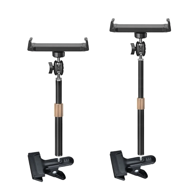 J78A MultiAngle Tablets Clamp Stand With Extendable Metal Rod 360°Swivel Function