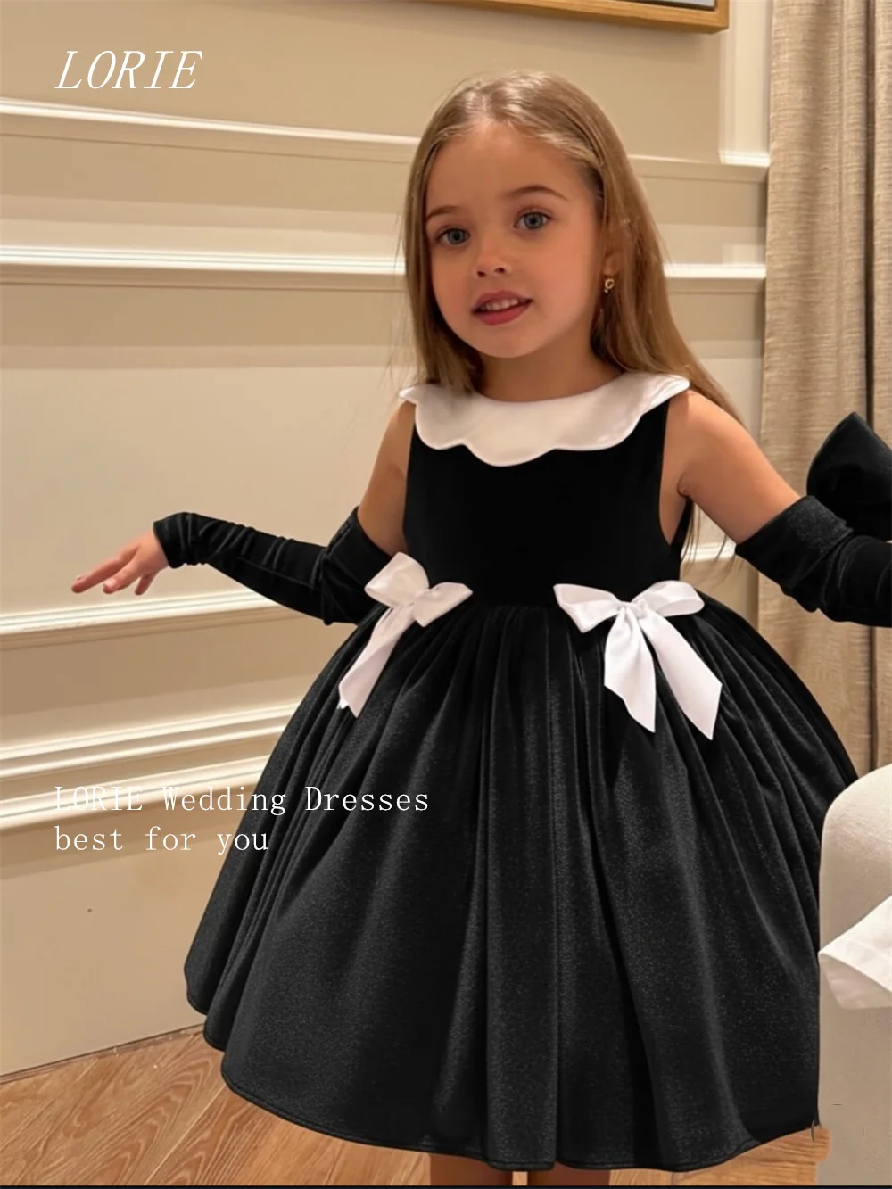 

Платья LORIE Sweet 3D Bow для девочек, роскошные платья для маленьких девочек, платья принцессы с фестончатым краем, платья для малышек, индивидуальный пошив 2026