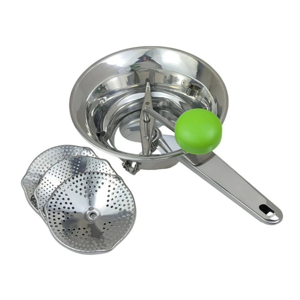 Manual Food Blender, Stainless Steel Vegetable and Fruit Grinder, Vegetable Stirrer for Purees / Soups / Compote