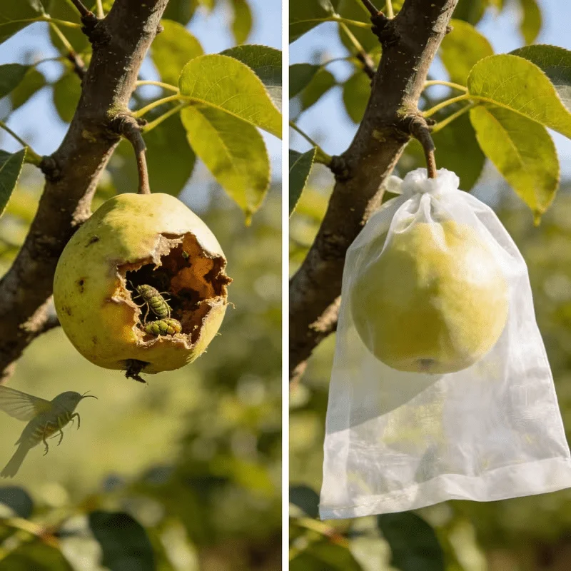 40/20 Piece Pack Fruit Protection Bags, Breathable Mesh Drawstring Bags, Insect-Proof and Bird-Repellent Net Bags, Used to Protect Grapes, Mangoes, and Other Fruits on Trees