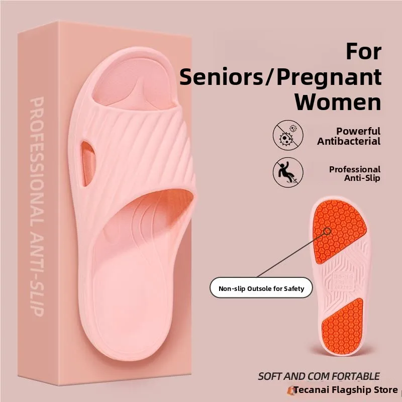 Zapatillas antideslizantes para hombres y mujeres, para verano, hogar, baño, uso especial para personas mayores y embarazadas, zapatos antideslizantes antiolor