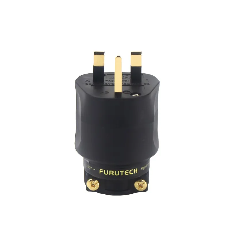 Furutech FI-UK 1363(G) /1363(R) التوصيل HIFI الصوت كابل موصل النحاس مطلية بالذهب الروديوم 13A الصمامات IEC الإنجليزية قابس الطاقة