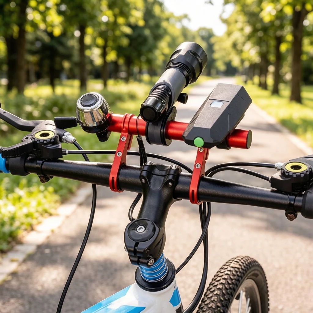 Phone Mount Handlebar - Bike Handlebar Extender Aluminum Bicycle Extension
