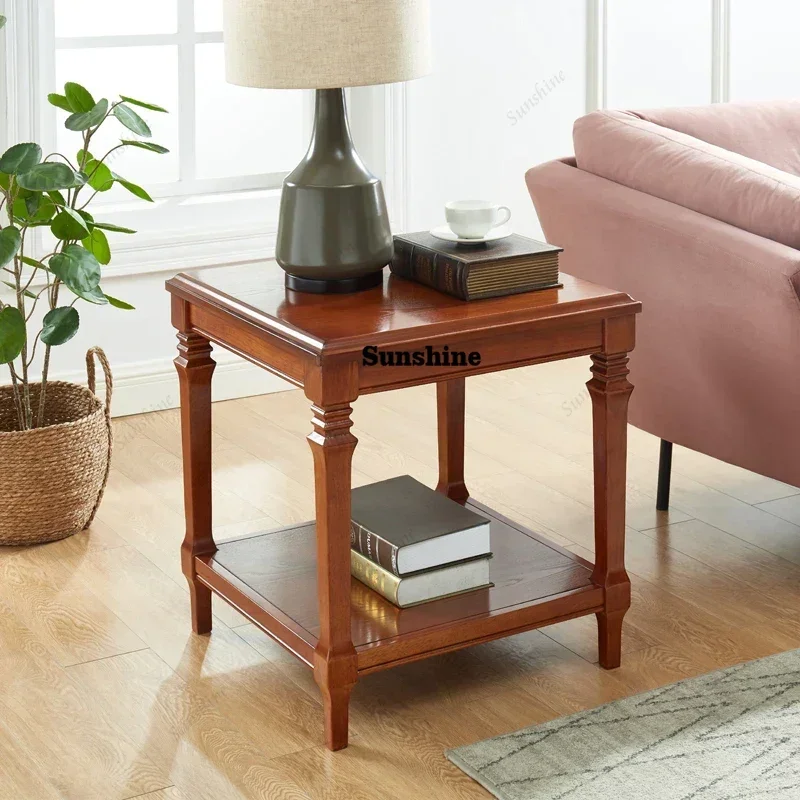 

Wood Luxury Coffee Table Modern Storage Living Room Drawers Standing High Side Table Moving Mesa Auxiliar Trendy Furniture FT