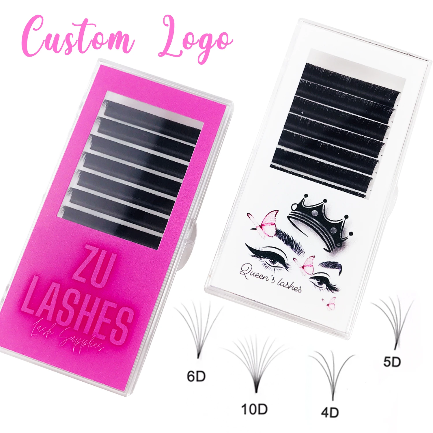 CoMango Custom Brand Label 10/20/30pcs Easy Fan Lashes Volume Extensions With Your Own Logo Wholesale Auto Flower 1 Second Lash