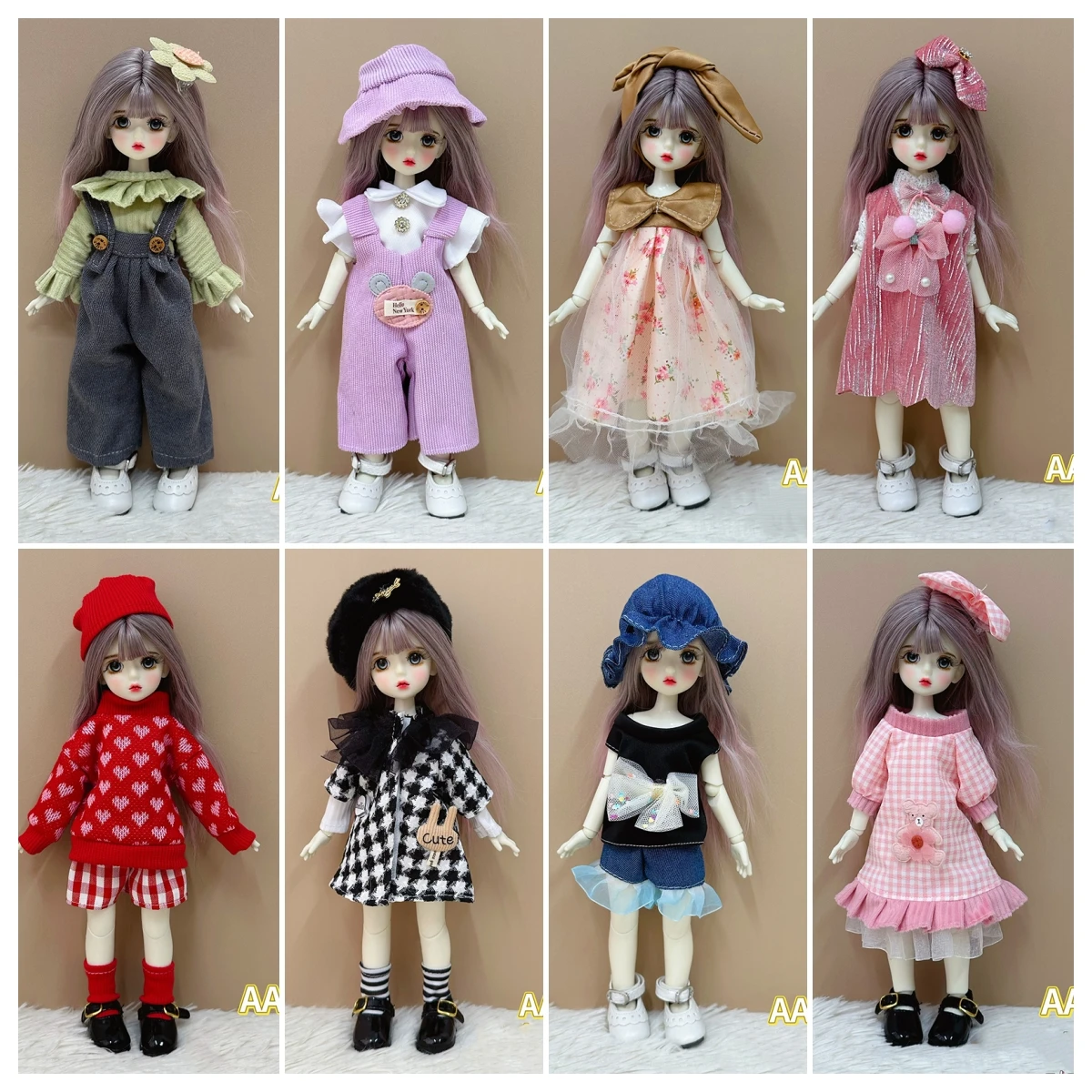 Fashion 1/6 Bjd Doll Changing Clothes 30cm Doll Dress Set Lolita Clothes Accessories