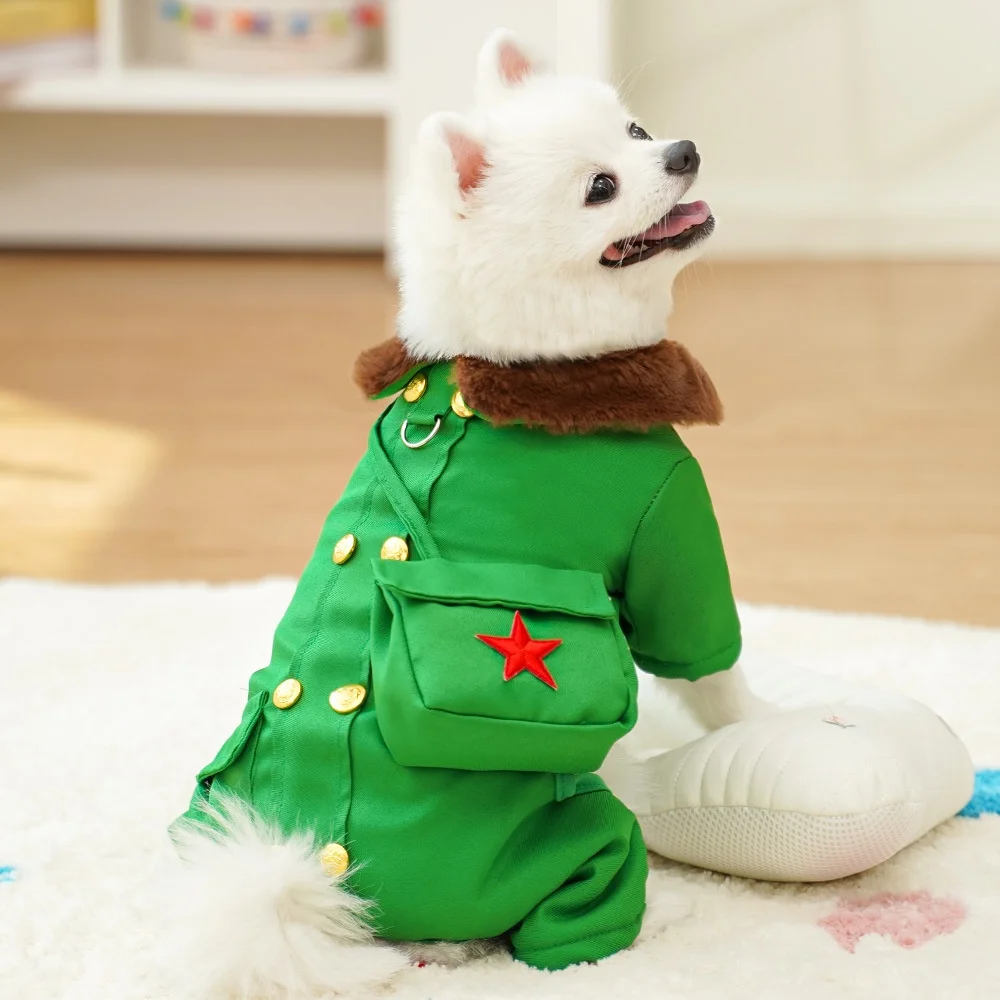 

Winter and Autumn Warmth Small to Medium-sized Dog Clothes Pet Cat with Leash for Northeast Cats Dog Cotton Jacket Coat