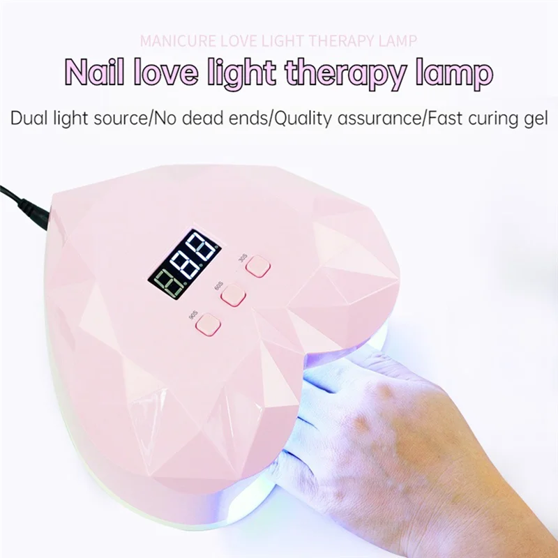 ABIT Quick Drying Nail Art Phototherapy Machine Baking Lamp LED Lighting Nail Art Tool Nail Polish Dryer US Plug