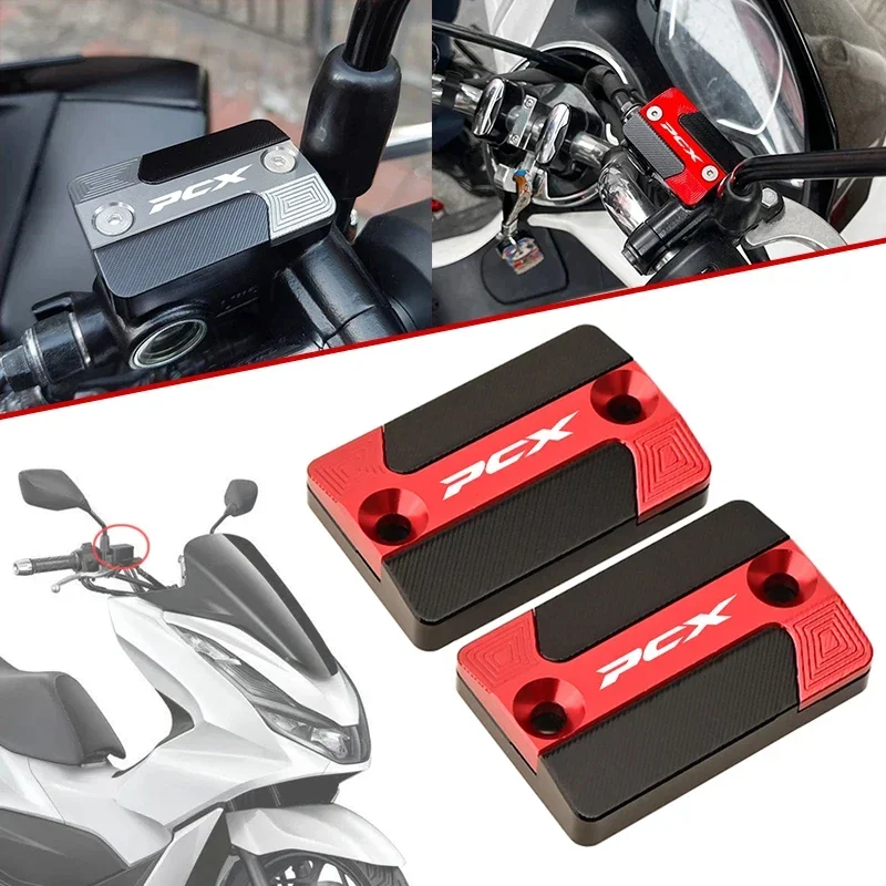 Motorcycle CNC Accessories Front Brake Reservoir Fluid Tank Cover Oil Cup Cap For HONDA PCX 160 150 125 pcx160 PCX150 PCX125