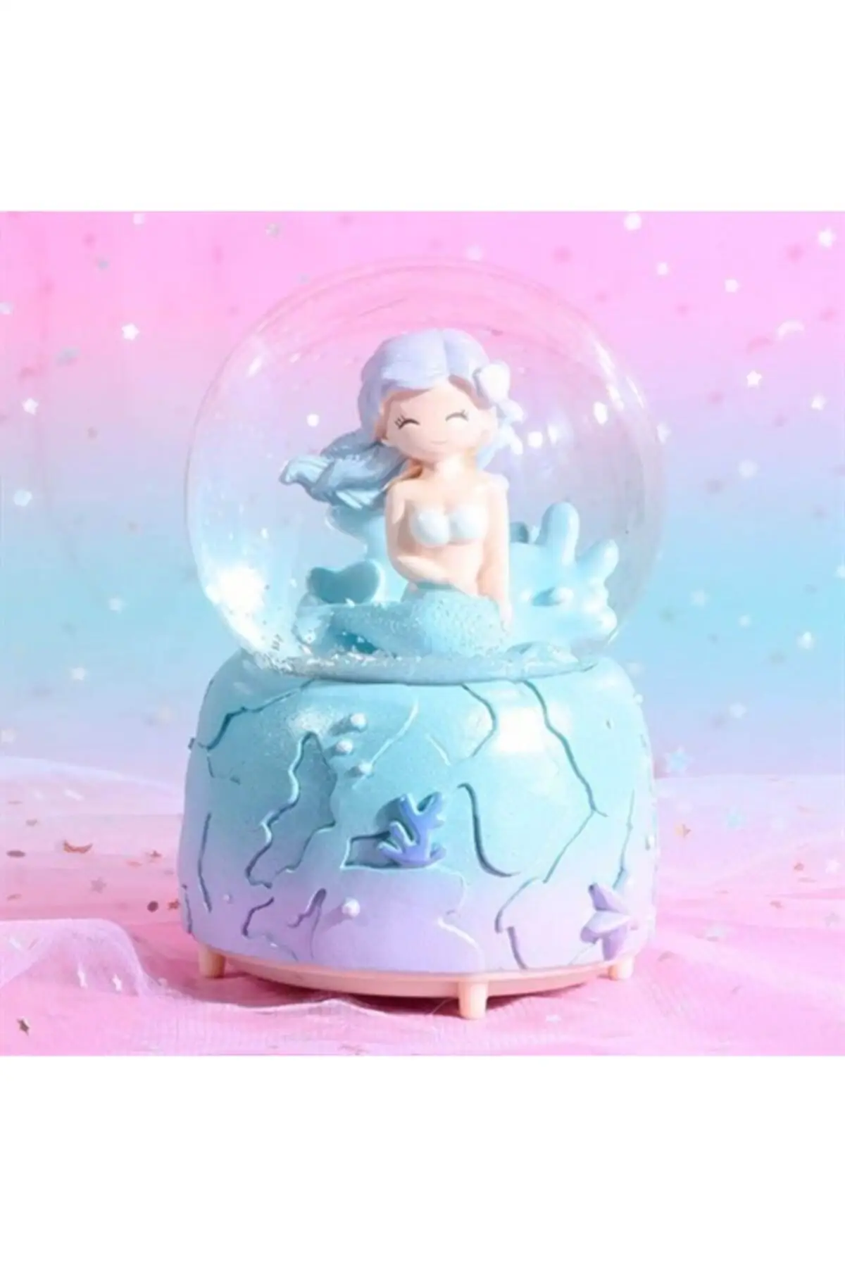 

Mermaid Light Musical Motor Big Size Snow Globe Gifts Home Office Decoration Decorative Balls Snowflake Balls