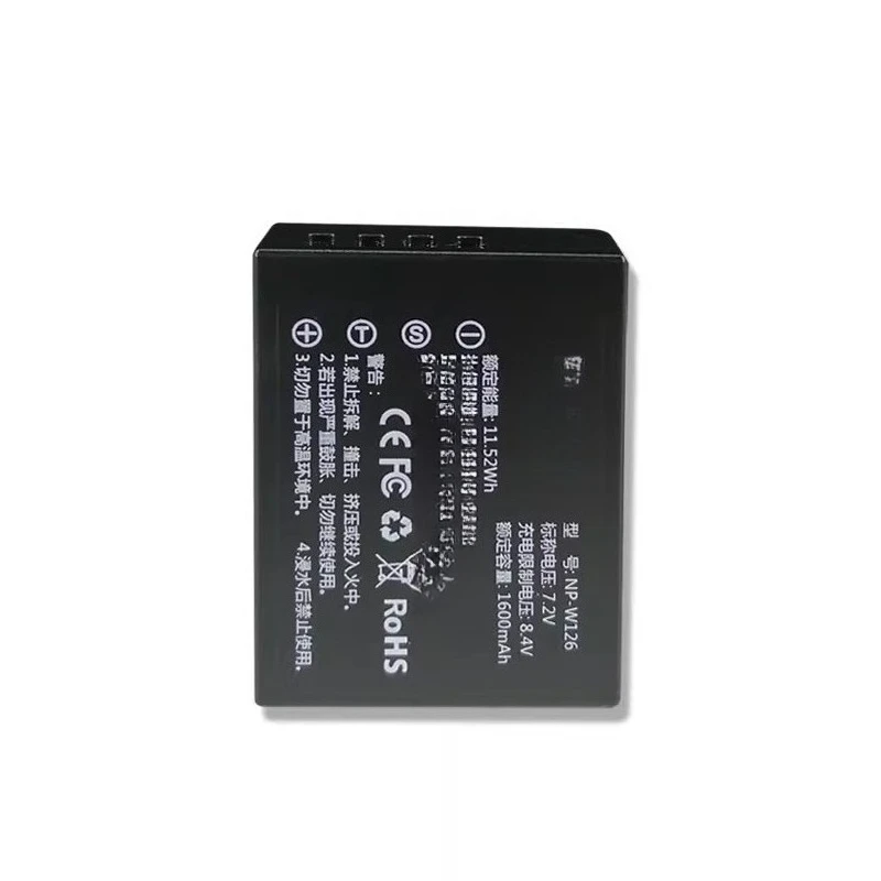 New 7.2V 1600mAh NP-W126 Camera Battery for Fujifilm Fuji XS10 XT3/2/1 XT30 XT50 XT20/10 X100V XT200 X100F XA7 XS10