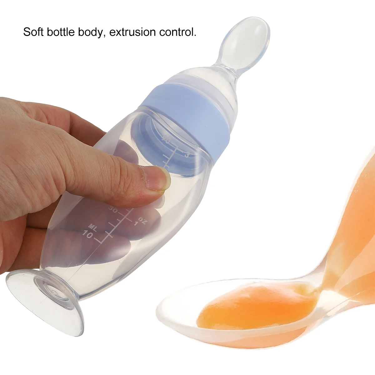 1 قطعة زجاجة معجون الأرز سيليكون ضغط المغذية للطفل الحبوب الفاكهة هريس الخضار الهريس الوليد زجاجة تستخدم في الرضاعة