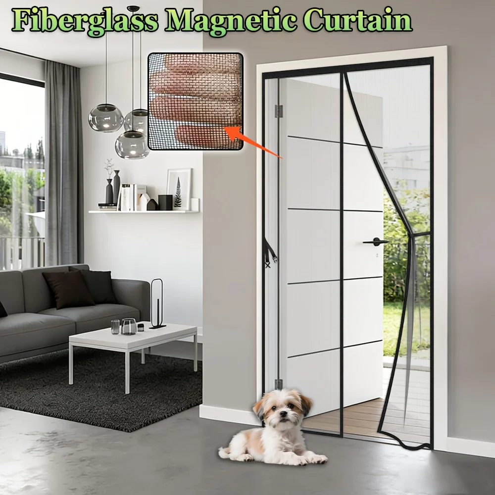 

Летние москитные сетки, магнитные дверные сетки, стильный невидимый дизайн для домашнего использования, защита от царапин для кошек и собак.