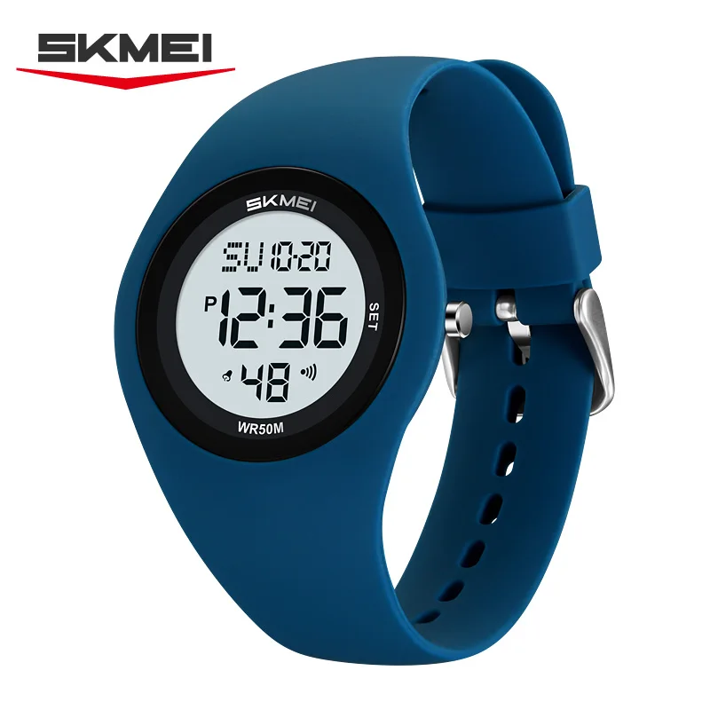 SKMEI 2618 Sports Silicone Electronic Watch 50m Waterproof Multi Functional Student Watch Timing Digital Watch for Boys Girl