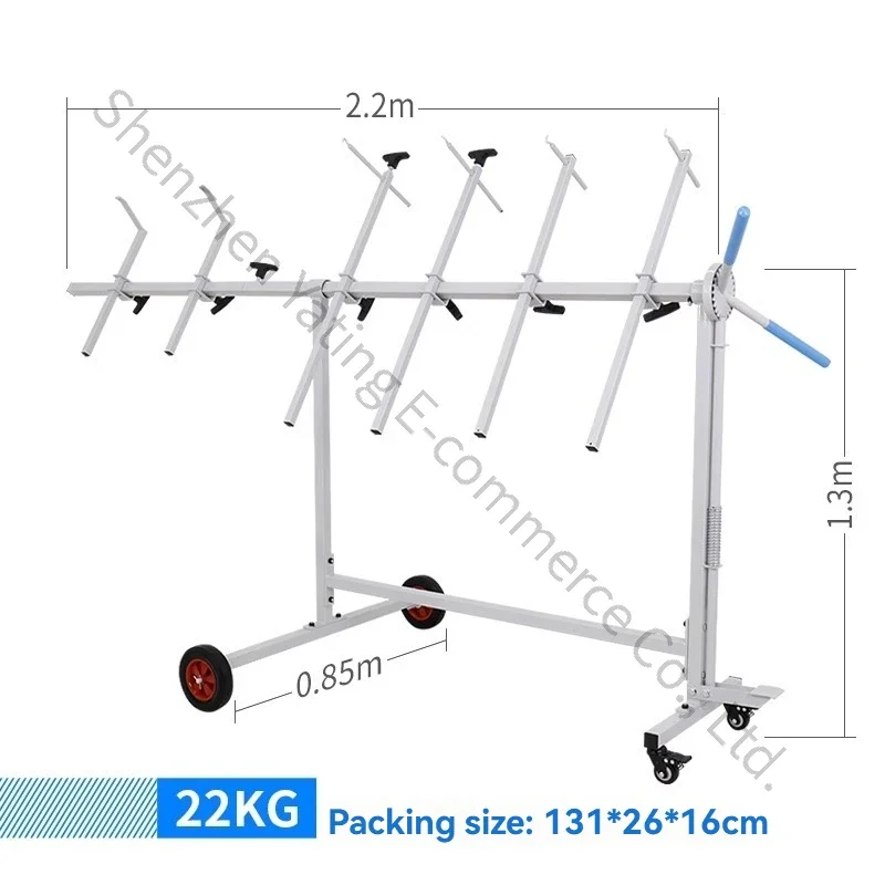 Specialized support racks and mobile tools for car bumpers and doors; turntables and suspension racks for bodywork and painting.