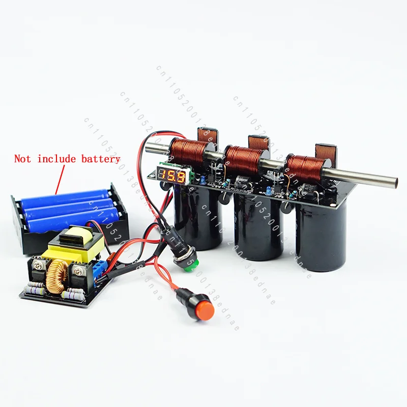 High-voltage Integrated Electromagnetic Gun Multi-stage DIY Coil Gun Kit Physics Experiment Teaching Science and Education Model