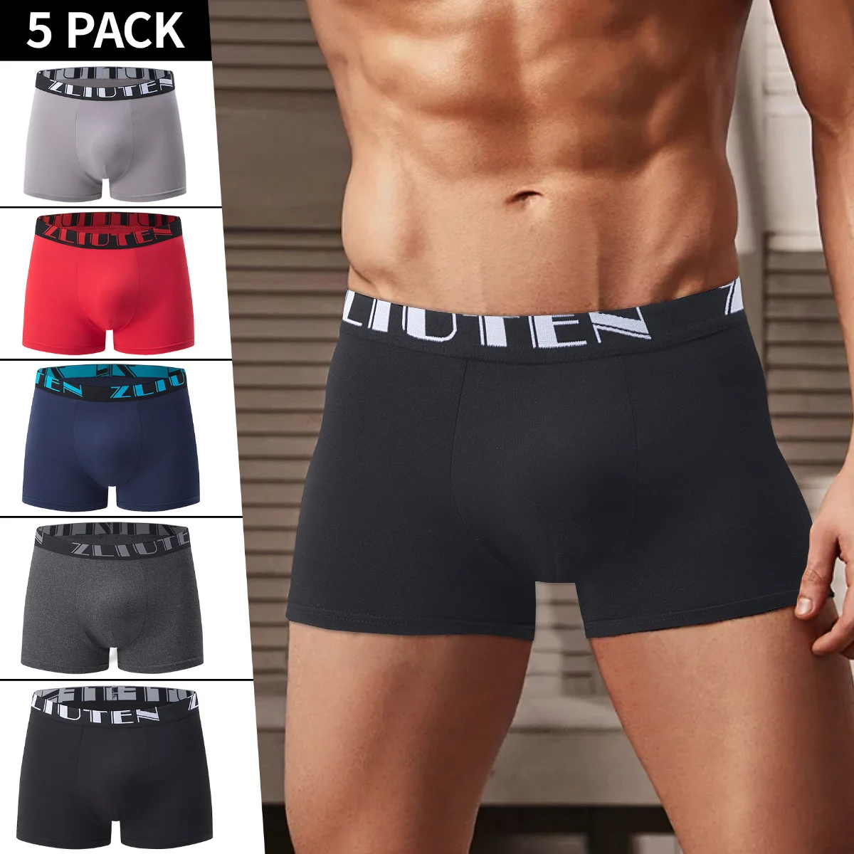 4/5 Pcs Men\'s Fashion Printed Underwear Comfortable Joker Boxer Plus Size 5XL Adolescent Multicolor Mix Shorts Middle-aged Boxer