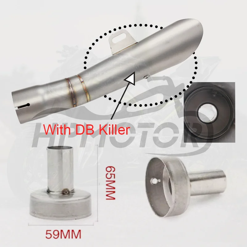 Universal GP Racing Exhaust Muffler Pipe with DB Killer for Motorcycle R6 R3 MT09 R1 Pitbike ATV Motocross Modified Escape Syste