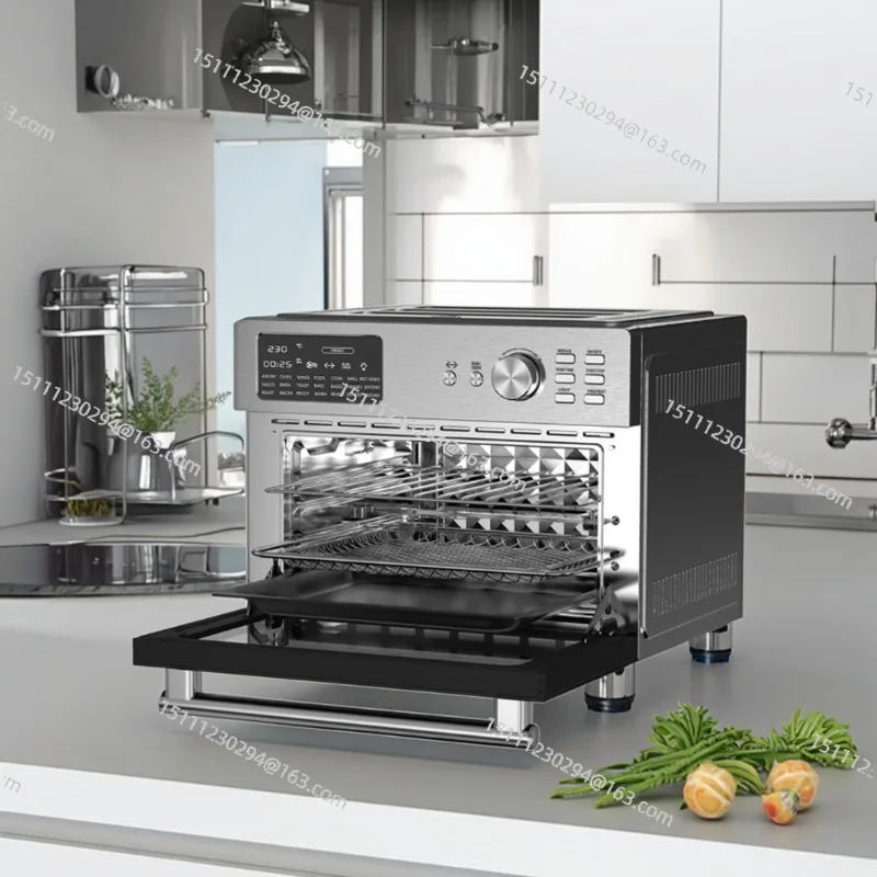 

30L 1800W Stainless Steel Countertop Convection Oven Electric Air Fryer 21-in-1 Toaster Oven Rotisserie 4 Square Household